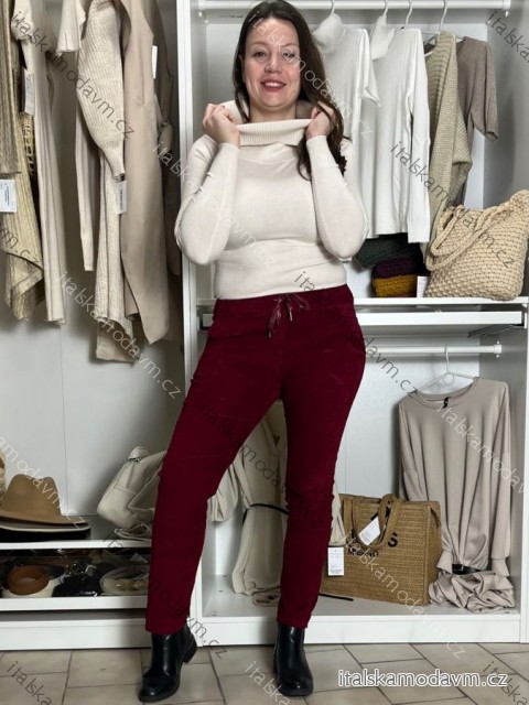 Nohavice manžestrové dámske PATRIXIA (M/L/XL ONE SIZE) TALIANSKA MÓDA IMSM251166