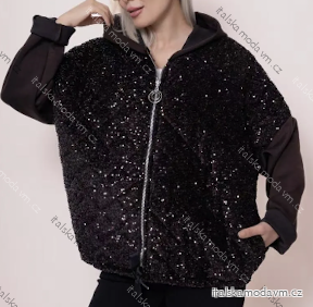 Mikina s kapucňou na zips dlhý rukáv dámska (S/M/L ONE SIZE) TALIANSKA MÓDA IMPLI2551078
