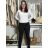 Kalhoty strečové dámské LINDA (S/M/L ONE SIZE) ITALSKÁ MÓDA IM4251163