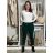Kalhoty strečové dámské LINDA (S/M/L ONE SIZE) ITALSKÁ MÓDA IM4251163