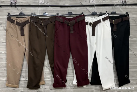 Nohavice elegantné s opaskom dámske (S/M/L ONE SIZE) IMPOZ25JSD-16881