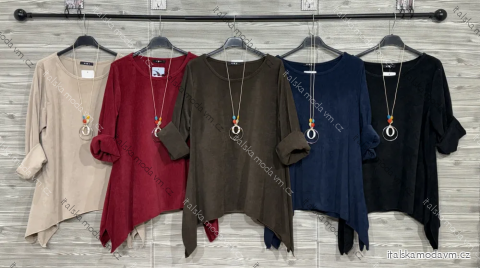 Tunika teplá dlouhý rukáv dámská (S/M/L ONE SIZE) ITALSKÁ MÓDA IMPOZ25JSD-16792