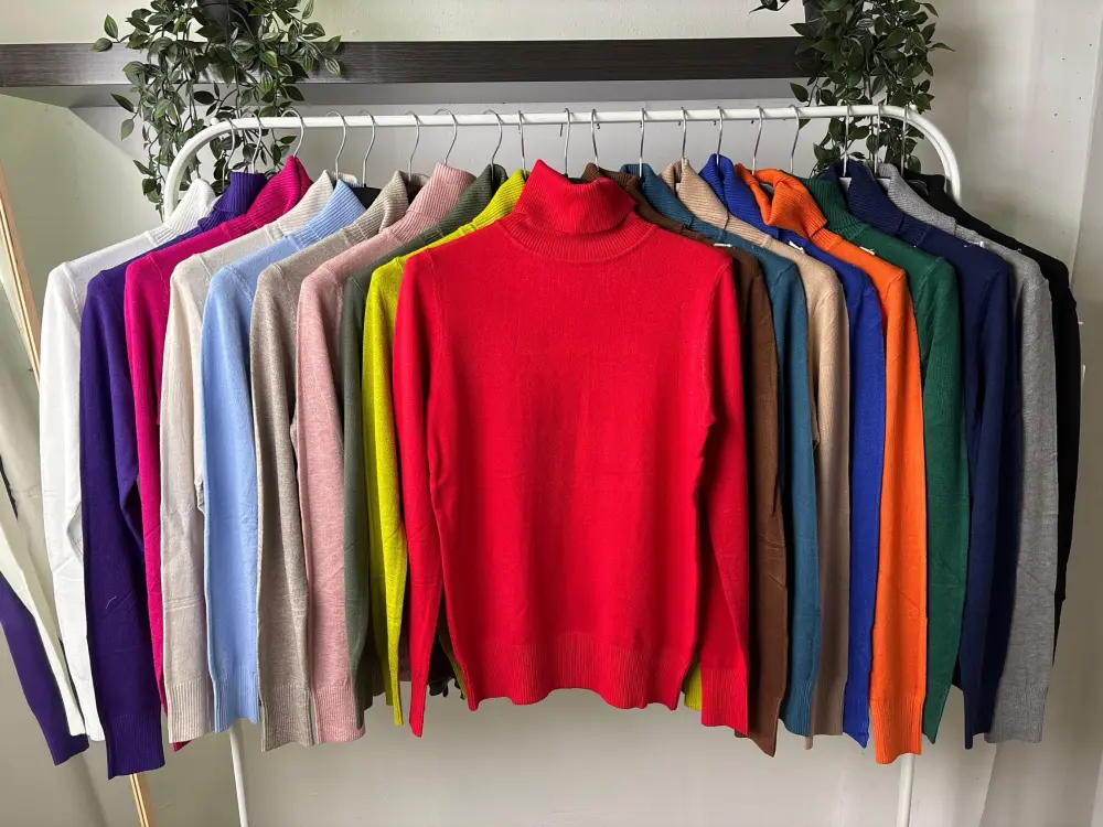 Sveter tenký s rolákom dlhý rukáv dámsky (S/M/L ONE SIZE) TALIANSKA MÓDA IMPLP2532030050