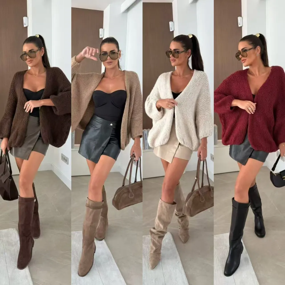 Sveter pletený dlhý rukáv dámsky (S/M/L ONE SIZE) TALIANSKA MÓDA IMPLP2533580010