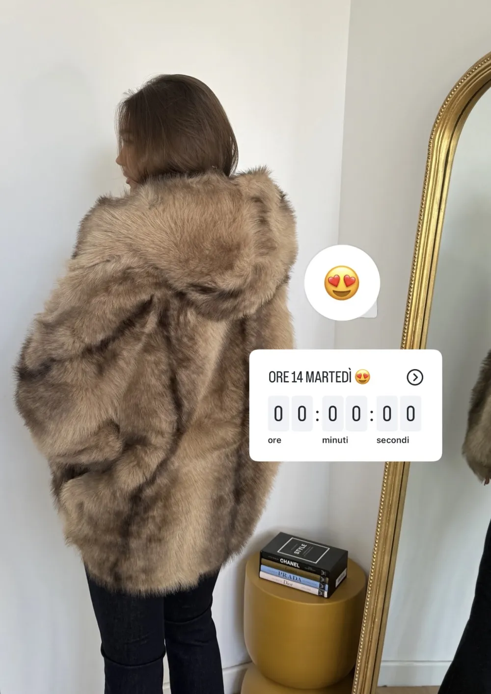 Kabátik zimný chlpatý dlhý rukáv dámsky (S/M/L ONE SIZE) TALIANSKA MÓDA IMPLP2516008038