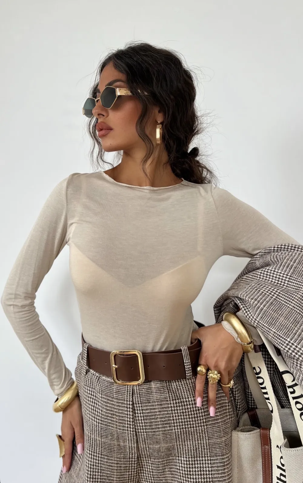 Tričko dlhý rukáv dámske (S/M/L ONE SIZE) TALIANSKA MÓDA IMPLP2537060055