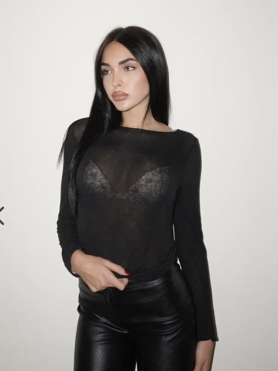 Tričko dlhý rukáv dámske (S/M/L ONE SIZE) TALIANSKA MÓDA IMPLP2537060055