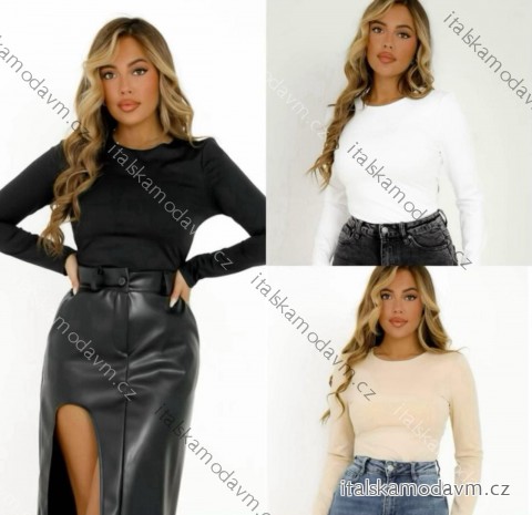 Tričko elegantný dlhý rukáv dámske (XS/S/M ONE SIZE) TALIANSKA MóDA IMM23M31346