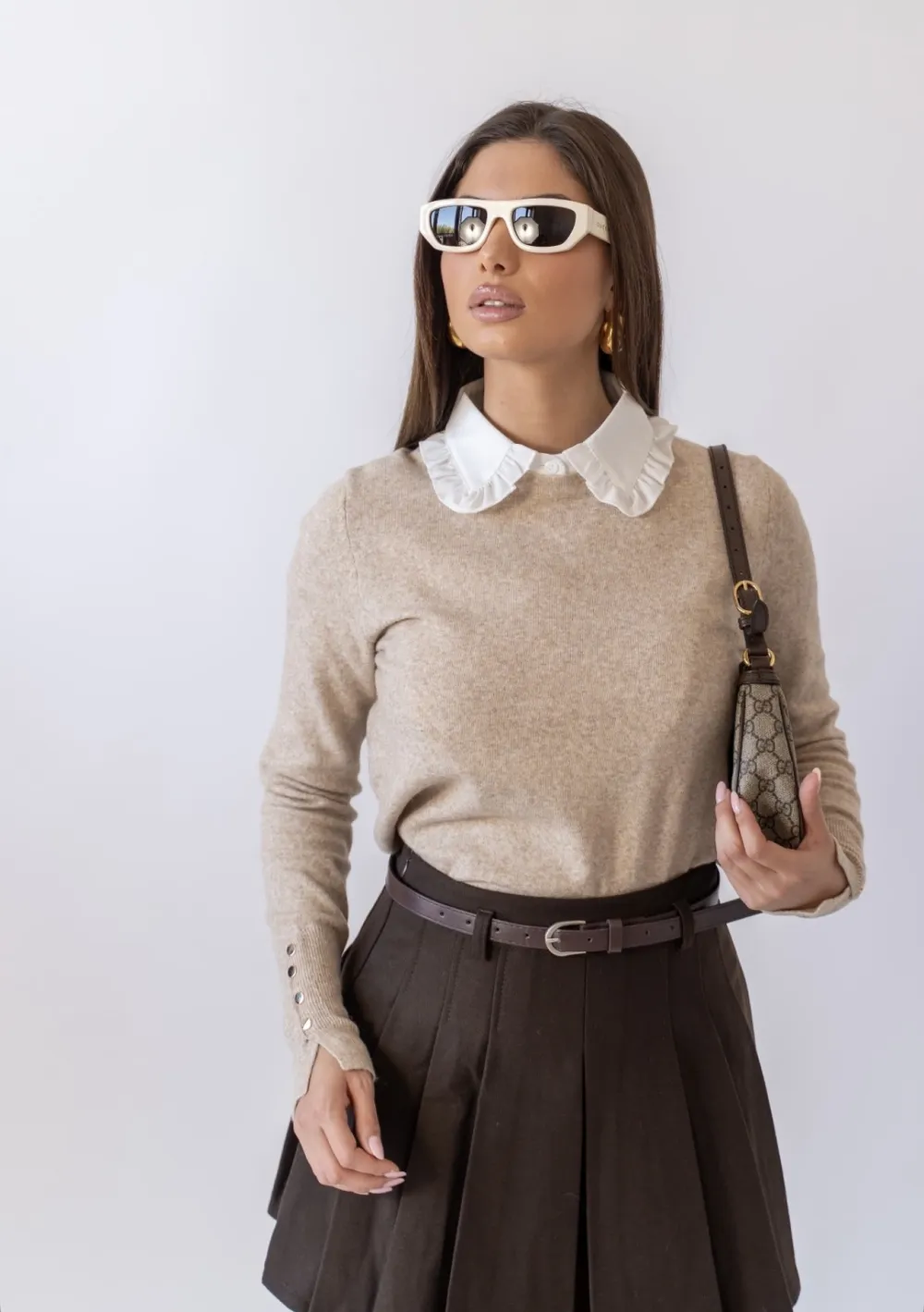 Sveter tenký dlhý rukáv dámsky (S/M/L ONE SIZE) TALIANSKA MÓDA IMPLP2585110065