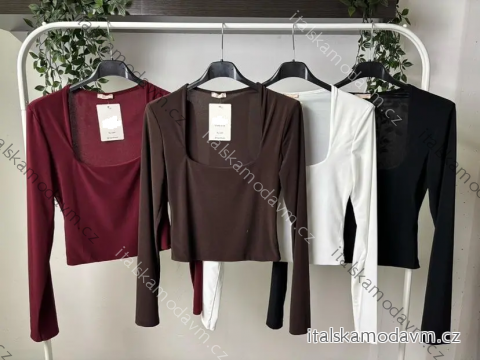 Tričko dlouhý rukáv dámské (S/M/L ONE SIZE) ITALSKÁ MÓDA IMPLP2576010058