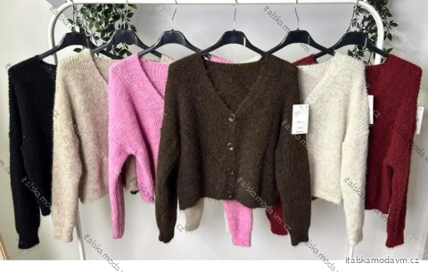 Sveter teplý chlpatý na gombíky dlhý rukáv dámsky (S/M/L ONE SIZE) TALIANSKA MÓDA IMPLP2525697010
