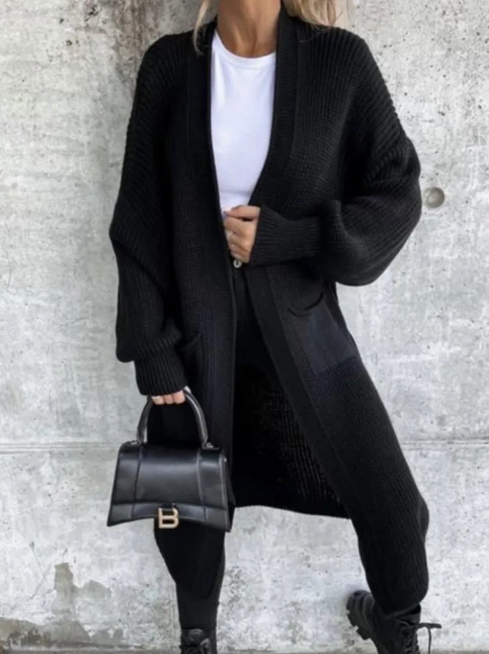 Cardigan pletený dlhý rukáv dámsky (S/M/L ONE SIZE) TALIANSKA MÓDA IMPLP2525040090