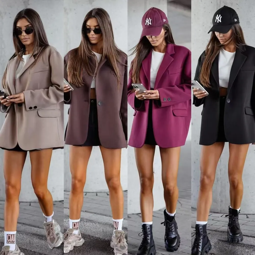 Sako elegantný dlhý rukáv dámske (S/M/L ONE SIZE) TALIANSKA MÓDA IMPLP2587260125