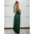 Šaty dlhé spoločenské na ramienka dámske BEATRIX (S/M/L ONE SIZE) TALIANSKA MÓDA IMM25M35843/DUR smaragdová S/M/L