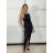 Šaty dlouhé společenské elegantní na ramínka dámské (XS/S/M ONE SIZE) ITALSKÁ MÓDA IMM25M40313