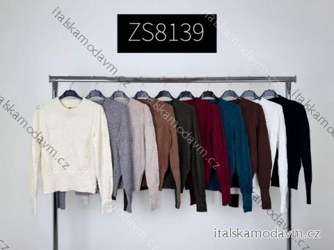Svetr tenký dlouhý rukáv dámský (XS/S/M ONE SIZE) ITALSKÁ MÓDA IMM25M8139