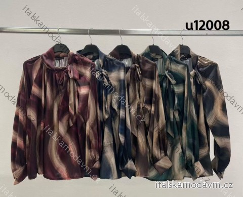 Halenka elegantní dlouhý rukáv dámská (XS/S/M ONE SIZE) ITALSKÁ MÓDA IMM25M12008