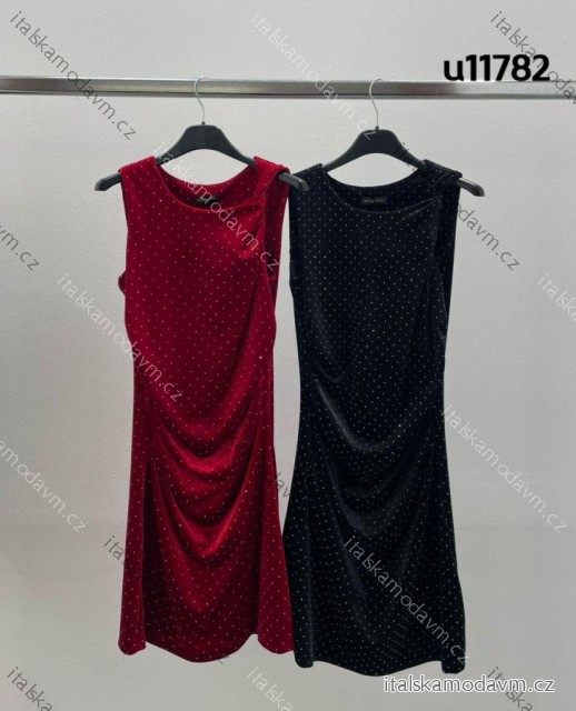 Šaty spoločenské bez rukávu dámske (XS/S/M ONE SIZE) TALIANSKA MÓDA IMM25M11782