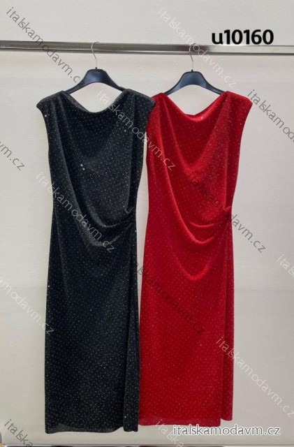 Šaty spoločenské bez rukávu dámske (XS/S/M ONE SIZE) TALIANSKA MÓDA IMM25M10160
