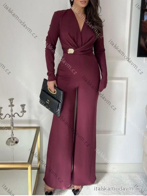 Overal dlhý elegantný dlhý rukáv dámsky (XS/S/M ONE SIZE) TALIANSKA MÓDA IMM25M43749