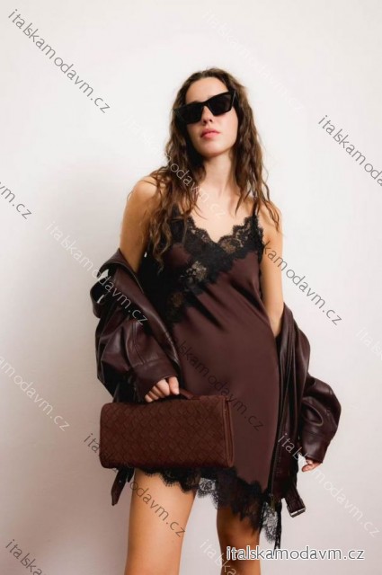 Šaty krajkové na ramienka dámske (XS/S/M ONE SIZE) TALIANSKA MÓDA IMM25M4750