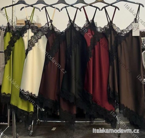Šaty krajkové na ramínka dámské (XS/S/M ONE SIZE) ITALSKÁ MÓDA IMM25M4779