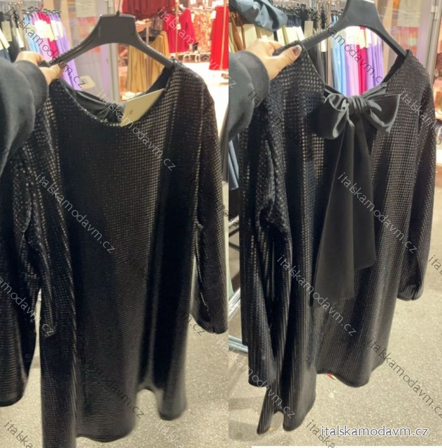 Šaty spoločenské trblietavé dlhý rukáv dámske (XS/S/M ONE SIZE) TALIANSKA MÓDA IMM25M7224