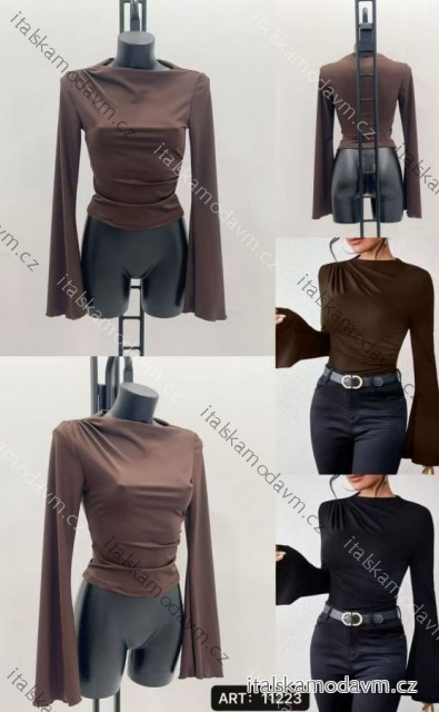 Tričko dlhý rukáv dámske (XS/S/M ONE SIZE) TALIANSKA MÓDA IMM25M11223