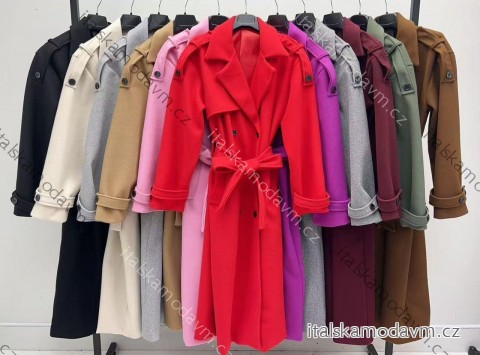 Kabát slabý s opaskom dlhý rukáv dámsky (XS/S/M ONE SIZE) TALIANSKA MÓDA IMM25M11861
