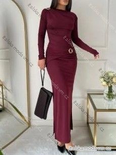 Šaty dlhé elegantný dlhý rukáv dámske (XS/S/M ONE SIZE) TALIANSKA MÓDA IMM25M43307