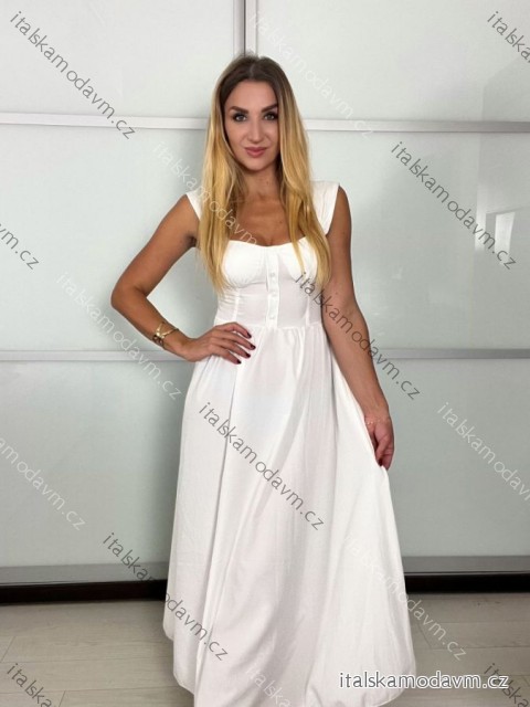 Šaty letné na široké ramienka dámske (S/M/L ONE SIZE) TALIANSKA MÓDA IMPBB25B25300/DU