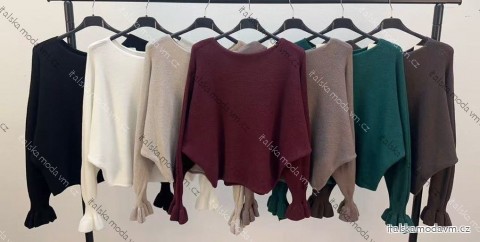 Sveter krátky úpletový dlhý rukáv dámsky (XS/S/M ONE SIZE) TALIANSKA MÓDA IMM25M2901