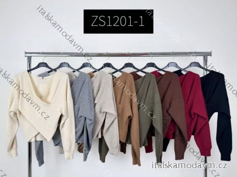 Svetr tenký dlouhý rukáv dámský (XS/S/M ONE SIZE) ITALSKÁ MÓDA IMM25M12011