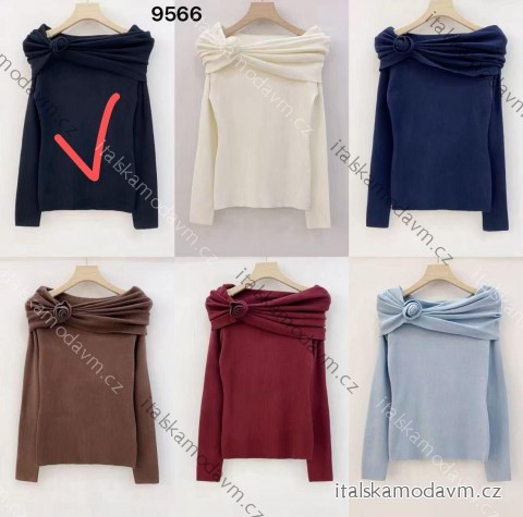 Sveter úpletový dlhý rukáv dámsky (XS/S/M ONE SIZE) TALIANSKA MÓDA IMM25M9566