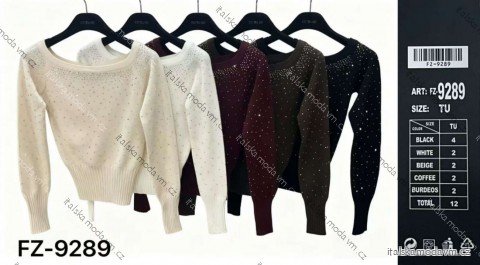 Sveter teplý trblietavý dlhý rukáv dámsky (XS/S/M ONE SIZE) TALIANSKA MÓDA IMM25MFZ-9289