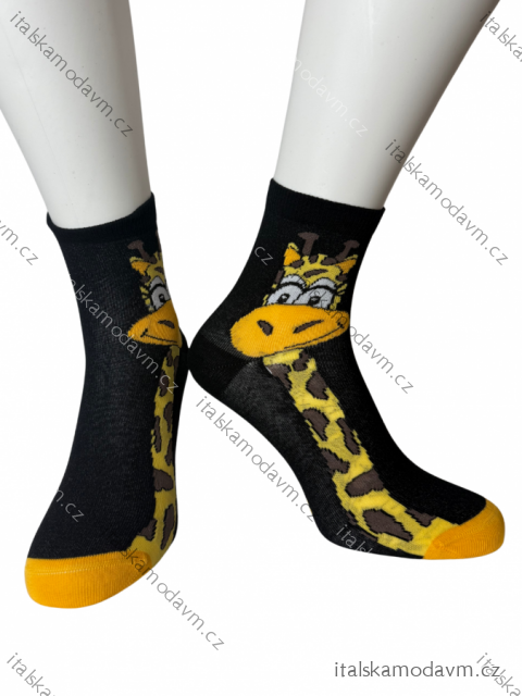Ponožky veselé žirafa dámské (36-38.39-41) POLSKÁ MÓDA DPP250825/DR