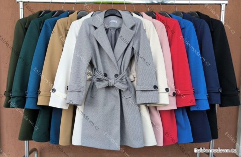 Kabát slabý s opaskom dlhý rukáv dámsky (XS/S/M ONE SIZE) TALIANSKA MÓDA IMM25M22344