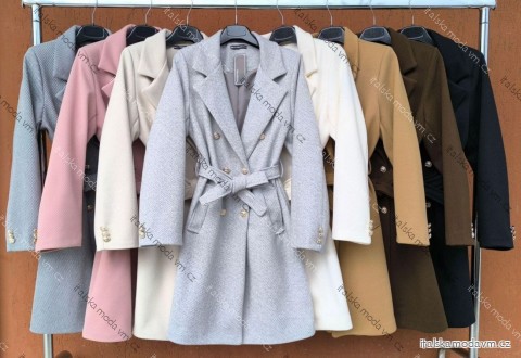 Kabát slabý s opaskom dlhý rukáv dámsky (XS/S/M ONE SIZE) TALIANSKA MÓDA IMM25M24344
