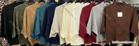 Sveter tenký krátky rukáv dámsky (XS/S/M ONE SIZE) TALIANSKA MÓDA IMM25M3030