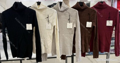 Sveter tenký s rolákom dlhý rukáv dámsky (XS/S/M ONE SIZE) TALIANSKA MÓDA IMM25M5387
