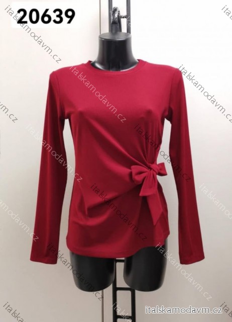Tričko elegantný dlhý rukáv dámske (XS/S/M ONE SIZE) TALIANSKA MÓDA IMM25M20639