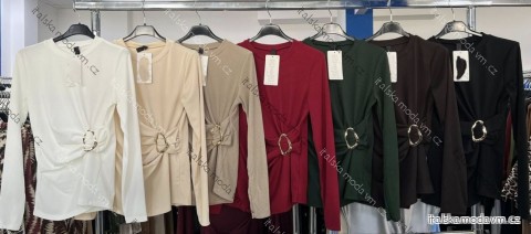 Tričko elegantný dlhý rukáv dámske (XS/S/M ONE SIZE) TALIANSKA MÓDA IMM25M21183