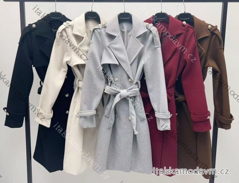 Kabát slabý s opaskom dlhý rukáv dámsky (XS/S/M ONE SIZE) TALIANSKA MÓDA IMM25M12883