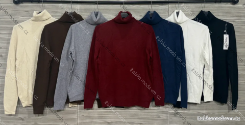 Sveter tenký s rolákom dlhý rukáv dámsky (S/M/L ONE SIZE) TALIANSKA MÓDA IMPOZ25MC2501