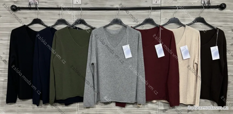 Sveter tenký dlhý rukáv dámsky (S/M/L ONE SIZE) TALIANSKA MÓDA IMPOZ25JR-16020