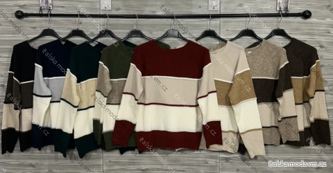 Sveter teplý dlhý rukáv dámsky (S/M/L ONE SIZE) IMPOZ25JR-1041