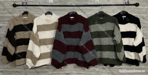 Sveter pletený dlhý rukáv dámsky (S/M/L ONE SIZE) IMPOZ25YNK-85244