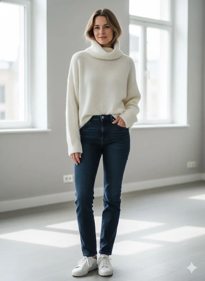 Sveter pletený s rolákom dlhý rukáv dámsky (S/M/L ONE SIZE) IMPOZ25CK-7720