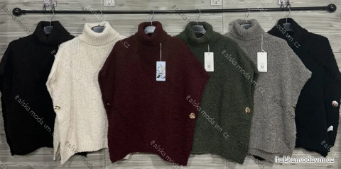 Sveter pletený s rolákom bez rukávu dámske (S/M/L ONE SIZE) IMPOZ25YNK-85237