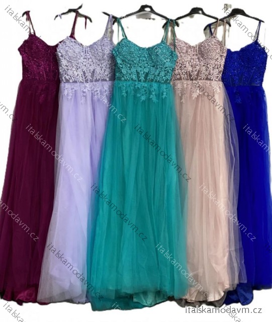 Šaty maturitné spoločenské na ramienka dámske (S/M/L ONE SIZE) TALIANSKA MÓDA IMC25519